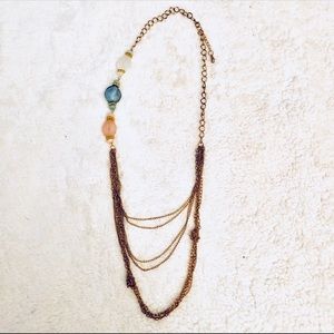 Layered necklace with stones